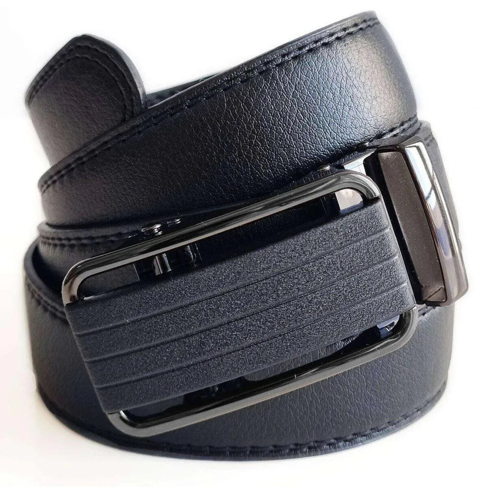 Microfiber Leather Mens Ratchet Belt Belts For Men Adjustable Size, Slide Buckle - EX-STOCK CANADA