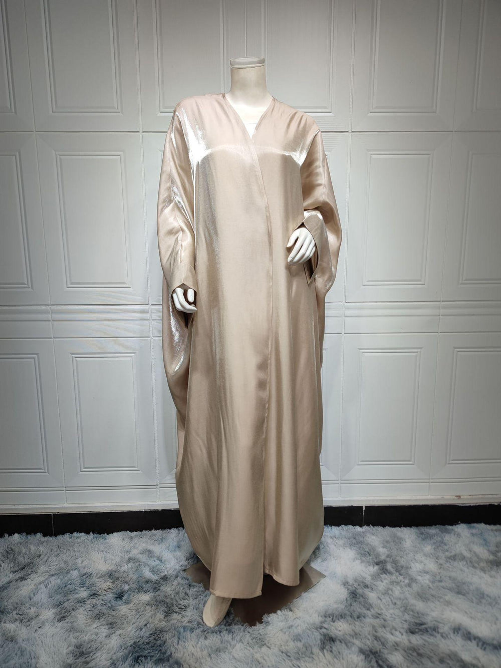 Middle East Arab Fashion Bright Silk Satin Robe Women's Clothing - EX-STOCK CANADA