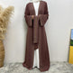 Middle East Dubai Hot Sale Rhinestone Lace-up Cardigan With Pocket Dress - EX-STOCK CANADA