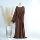 Middle East Dubai Turkey Solid Color Dress Leisure - EX-STOCK CANADA