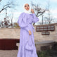 Middle East Europe and the United States Puff Sleeve Bandage More Wear French Robe Dress - EX-STOCK CANADA