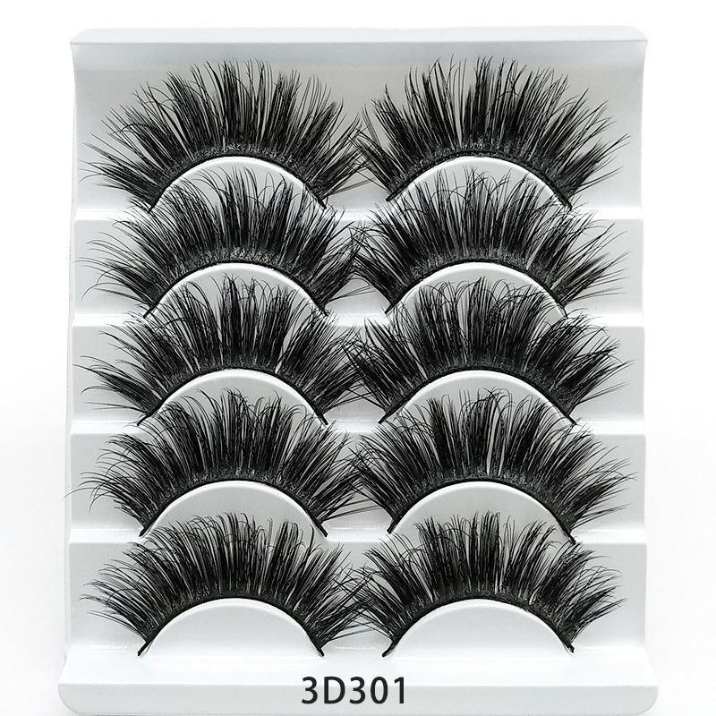 Mink False Eyelashes 3D False Eyelashes Five Pairs Of Soft Cotton Stalk Eyelashes - EX-STOCK CANADA