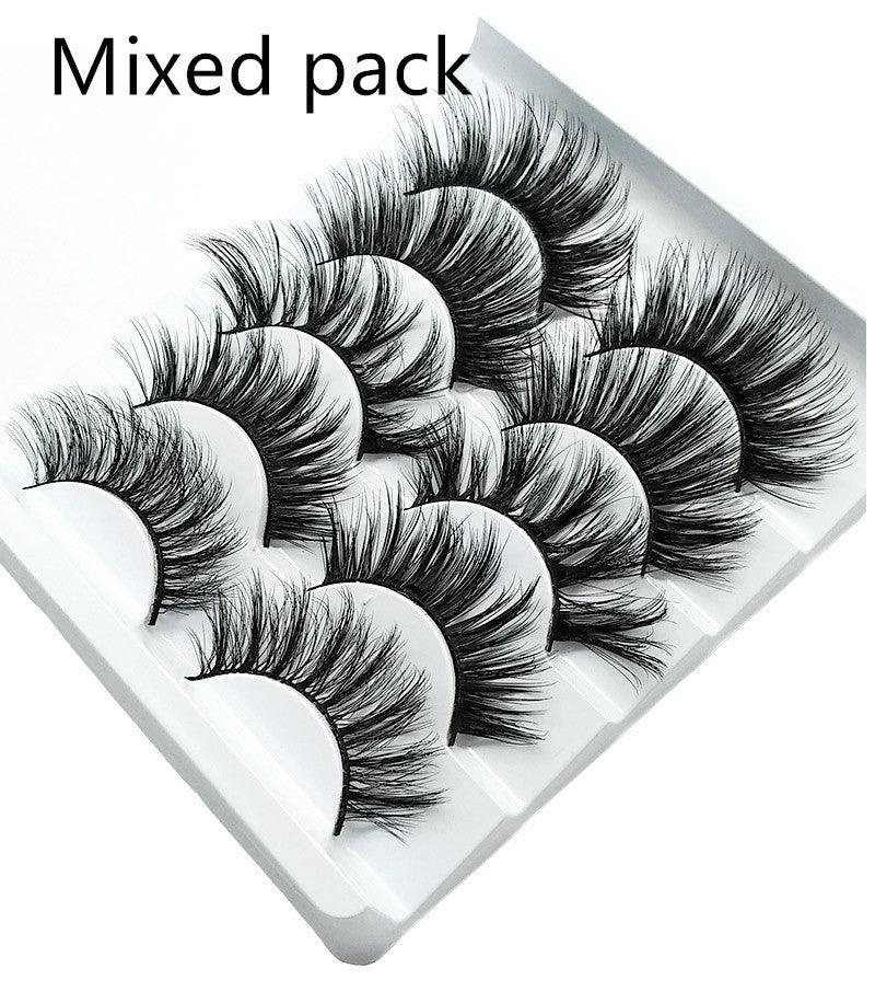 Mink False Eyelashes 3D False Eyelashes Five Pairs Of Soft Cotton Stalk Eyelashes - EX-STOCK CANADA