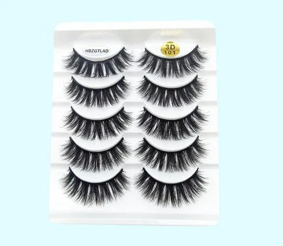 Mink False Eyelashes 3D False Eyelashes Five Pairs Of Soft Cotton Stalk Eyelashes - EX-STOCK CANADA