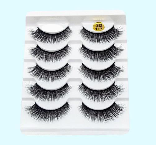 Mink False Eyelashes 3D False Eyelashes Five Pairs Of Soft Cotton Stalk Eyelashes - EX-STOCK CANADA