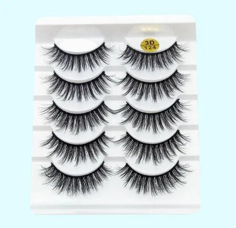 Mink False Eyelashes 3D False Eyelashes Five Pairs Of Soft Cotton Stalk Eyelashes - EX-STOCK CANADA