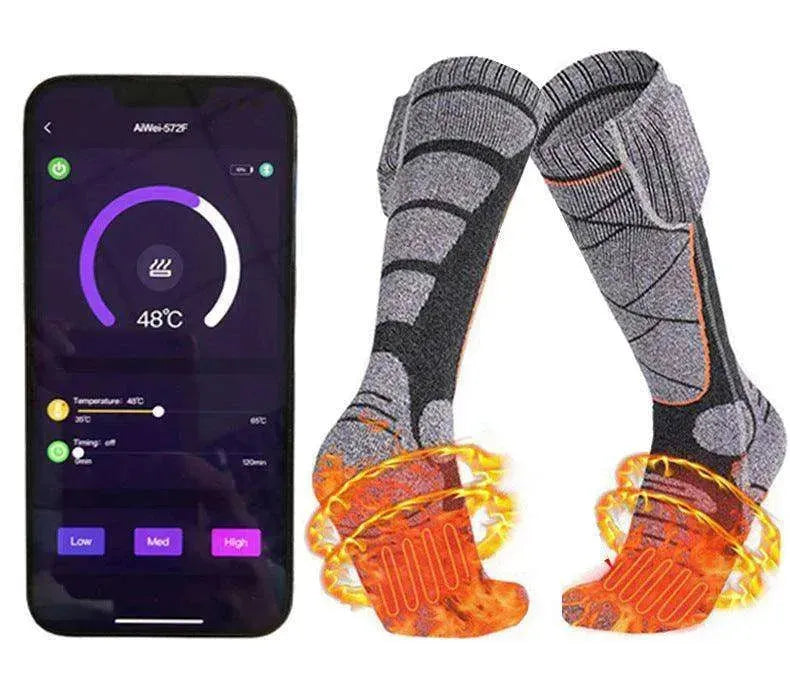 Mobile APP Smart Temperature Control Heating Socks - EX-STOCK CANADA