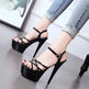 Model High Heels Sexy Buckle Women's Shoes 15cm Stiletto - EX-STOCK CANADA