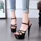 Model High Heels Sexy Buckle Women's Shoes 15cm Stiletto - EX-STOCK CANADA