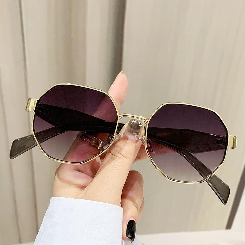 Modern Square Polygon Metal Sunglasses - EX-STOCK CANADA