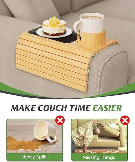 Modern Stylish Minimalist Bamboo Sofa Tray - EX-STOCK CANADA