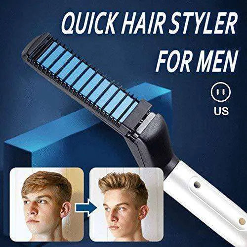 Multifunctional ABS Comb Head and Beard Hair Straightener - EX-STOCK CANADA