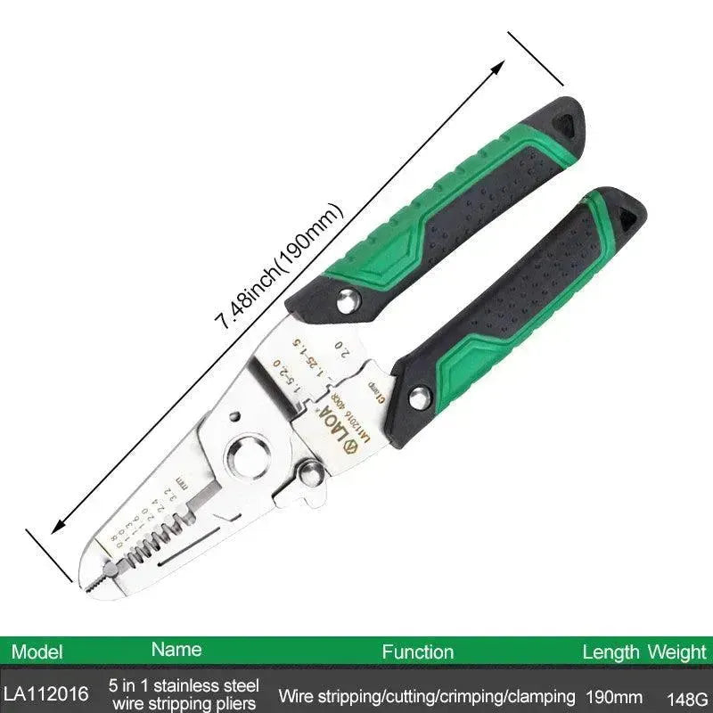 Multifunctional Stainless Steel + ABS 7 In 1 Optical Fiber Wire Stripper - EX-STOCK CANADA