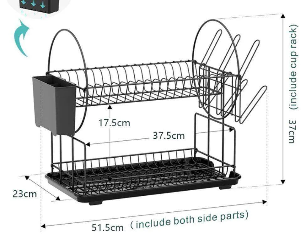 Narrow Simple Style Bowl And Dishes Drying And Draining Storage Rack - EX-STOCK CANADA