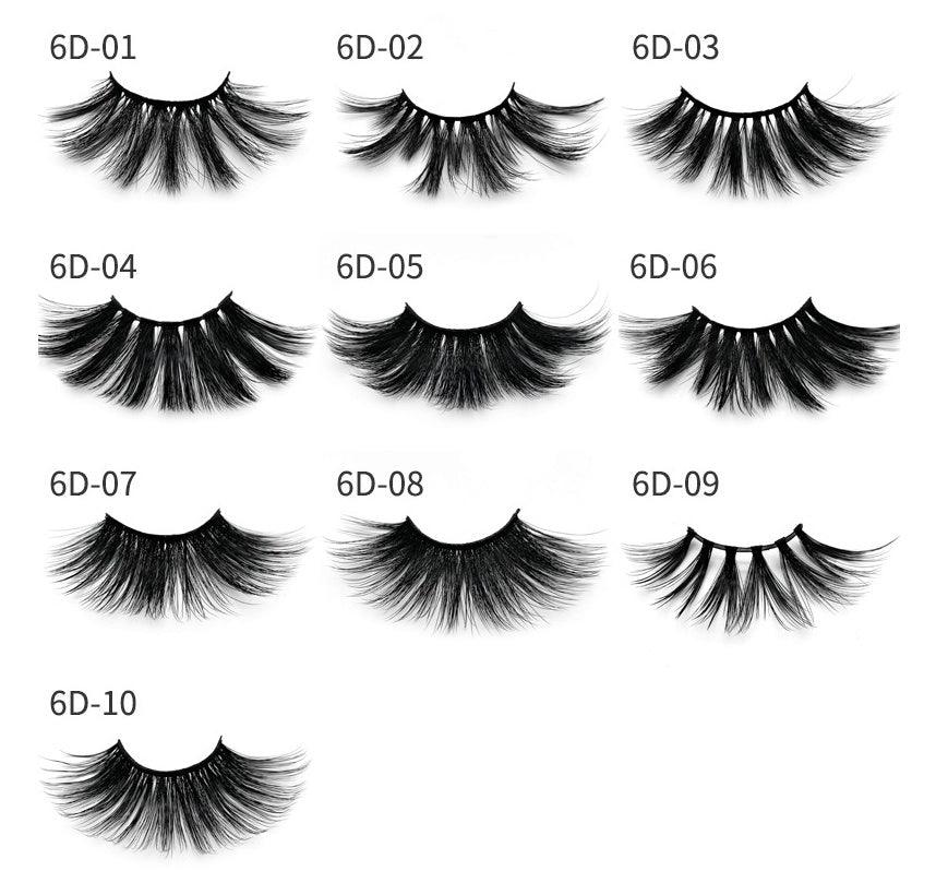 Nethong 25mm mink false eye lashes 6D three-dimensional messy cross-eye lashes Europe and the United States cross-border for eye lashes - EX-STOCK CANADA