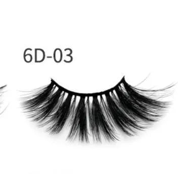 Nethong 25mm mink false eye lashes 6D three-dimensional messy cross-eye lashes Europe and the United States cross-border for eye lashes - EX-STOCK CANADA