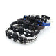 Neutral Stylish Men's Skull Black Buttons & Leather Bracelet - EX-STOCK CANADA