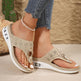 New Air Cushion Thong Sandals Summer Flip Flops Hollow Metal Buckle Wedges Shoes For Women Thick Sole Beach Shoes - EX-STOCK CANADA