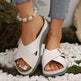 New Buckle Cross-design Slippers Summer Wedges Sandals Fashion Women's Beach Shoes - EX-STOCK CANADA