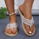 New Canvas Flip Flops Summer Thong Sandals Comfortable Fashion Flat Shoes For Women - EX-STOCK CANADA