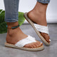 New Canvas Flip Flops Summer Thong Sandals Comfortable Fashion Flat Shoes For Women - EX-STOCK CANADA