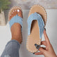 New Canvas Flip Flops Summer Thong Sandals Comfortable Fashion Flat Shoes For Women - EX-STOCK CANADA