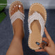 New Canvas Flip Flops Summer Thong Sandals Comfortable Fashion Flat Shoes For Women - EX-STOCK CANADA