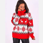 New Christmas Jacquard Turtleneck Long Sleeve Sweater - EX-STOCK CANADA