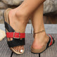 New Color Block Buckle Roman Shoes Summer Slides Flat Sandals Vacation Casual Beach Shoes For Women - EX-STOCK CANADA