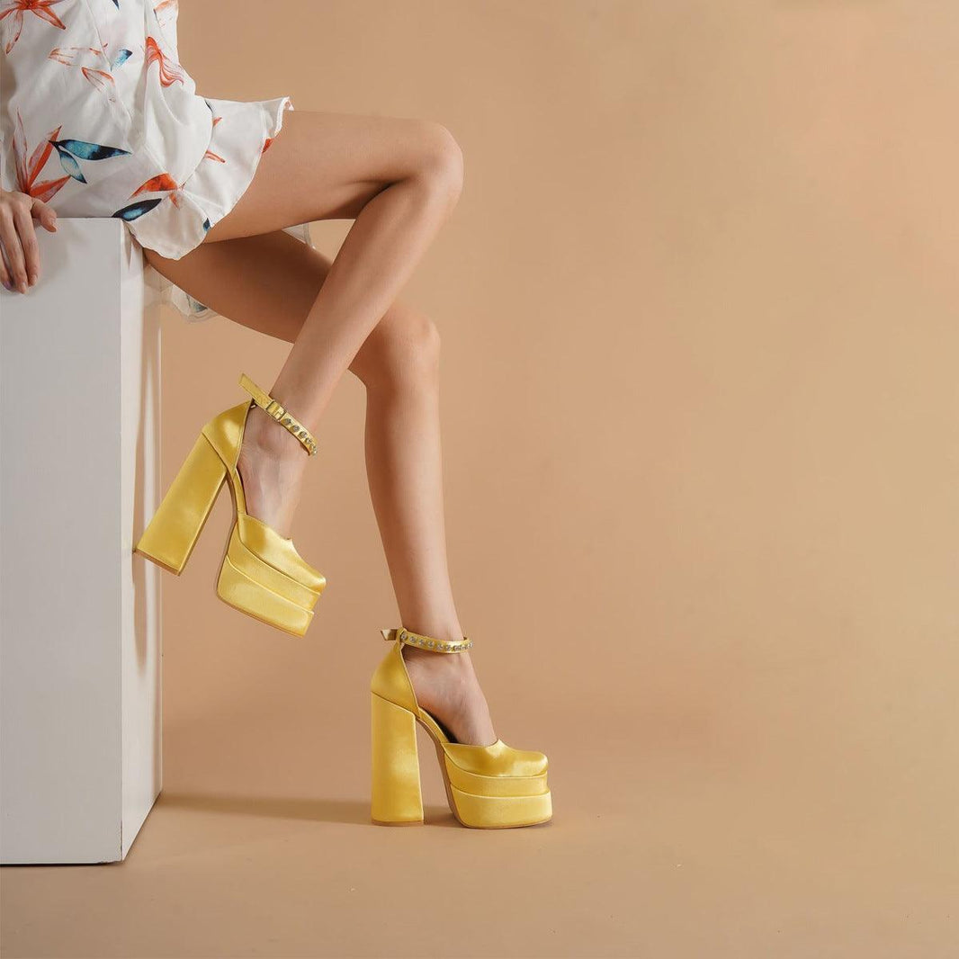 New Fashion 14cm Rhinestone Platform High Heels for Women model - EX-STOCK CANADA