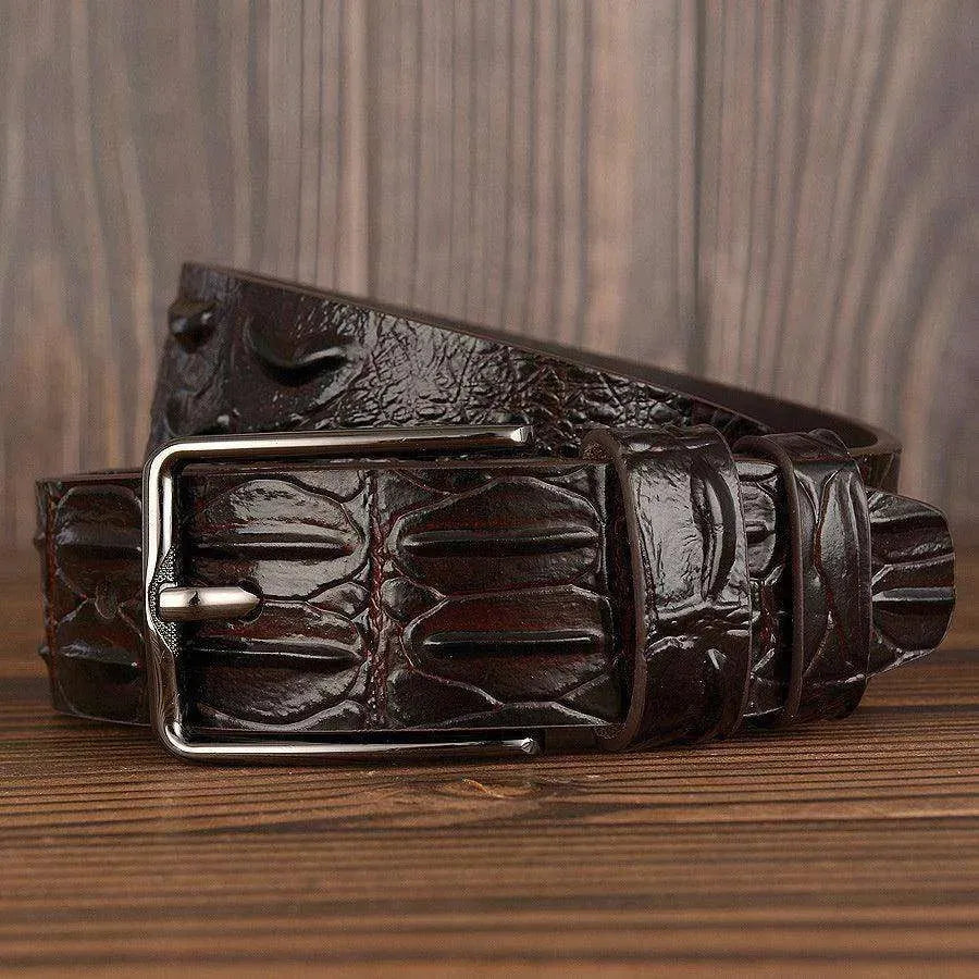 New Fashion Luxury Leather Design Male Dermis Leather Belt - EX-STOCK CANADA