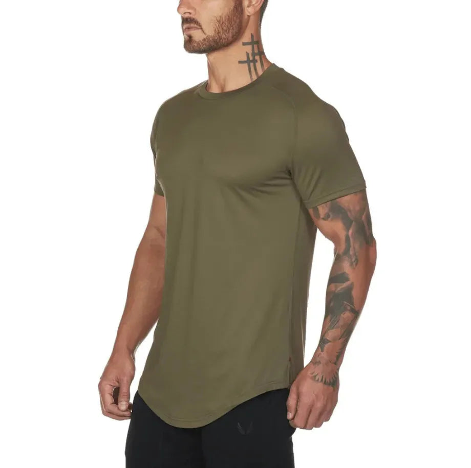 New Gym Wear Plain Shirts Custom Mens Fitness Sports Clothing - EX-STOCK CANADA