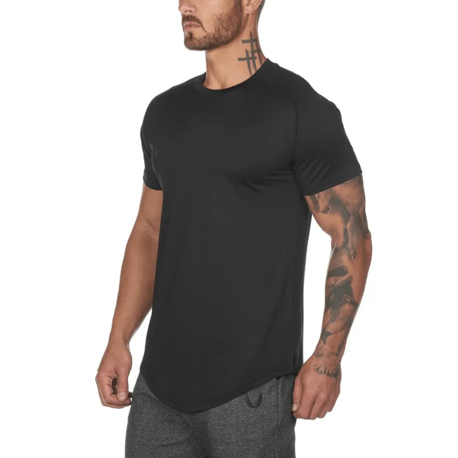 New Gym Wear Plain Shirts Custom Mens Fitness Sports Clothing - EX-STOCK CANADA