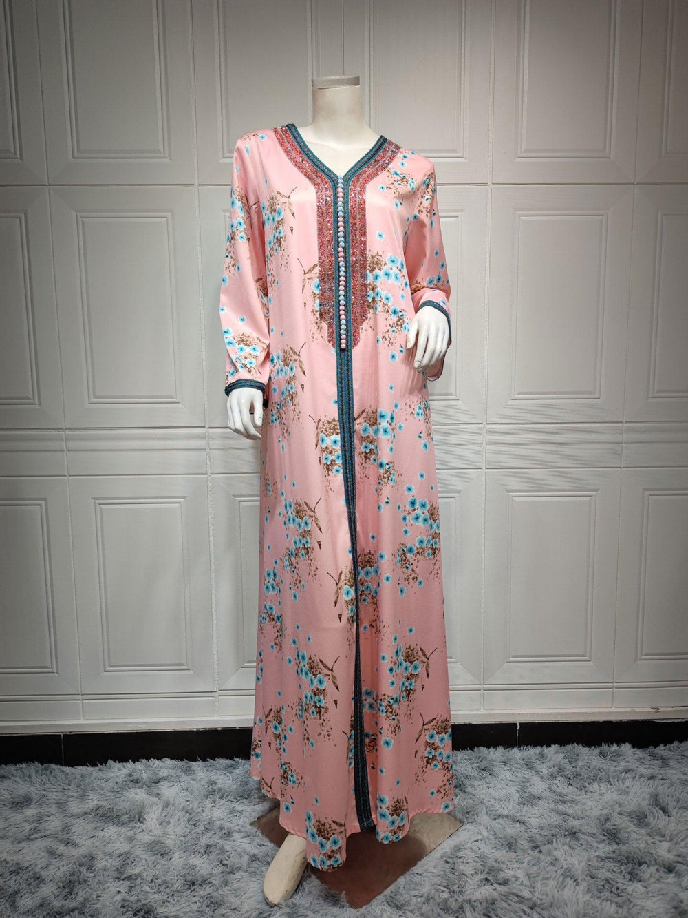 New Hot Diamond Arab Print Dress - EX-STOCK CANADA