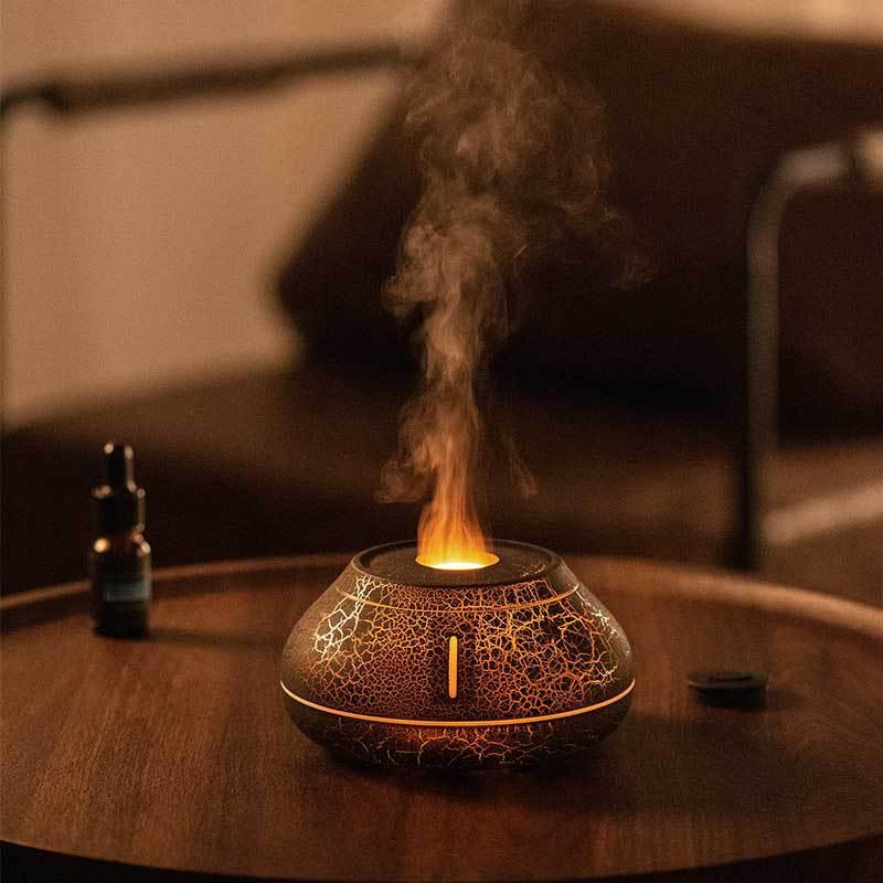 New Humidifier Colorful Simulation Flame Aroma Diffuser Desktop Creativity Humidifier For Home Room - EX-STOCK CANADA