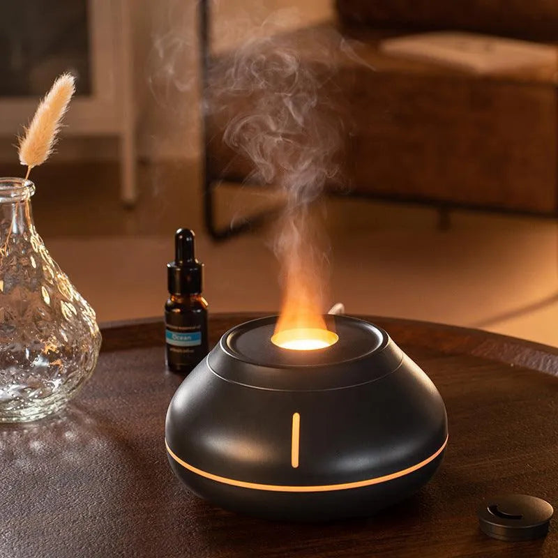 New Humidifier Colorful Simulation Flame Aroma Diffuser Desktop Creativity Humidifier For Home Room - EX-STOCK CANADA