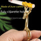 New Lucky Deer Anti-finger Smoked Yellow Release Finger Copper Ring - EX-STOCK CANADA