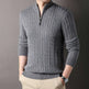 New Men's Solid Color Half Zipper Thick Sweater - EX-STOCK CANADA