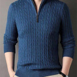 New Men's Solid Color Half Zipper Thick Sweater - EX-STOCK CANADA