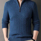 New Men's Solid Color Half Zipper Thick Sweater - EX-STOCK CANADA