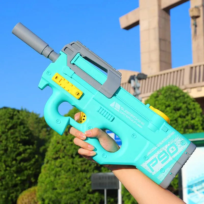 New P90 Electric Water Gun High-Tech Kids Toys Outdoor Beach Pool Large Capacity Summer Gel Blasting Water Gun For Adults - EX-STOCK CANADA