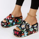 New Round Toe Wedge Embroidered Classic Embroidery Slippers For Women - EX-STOCK CANADA