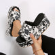 New Round Toe Wedge Embroidered Classic Embroidery Slippers For Women - EX-STOCK CANADA