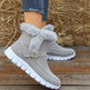 New Snow Boots Winter Warm Thickened Solid Color Plush Ankle Boots With Buckle Design Plus Velvet Flat Shoes For Women - EX-STOCK CANADA