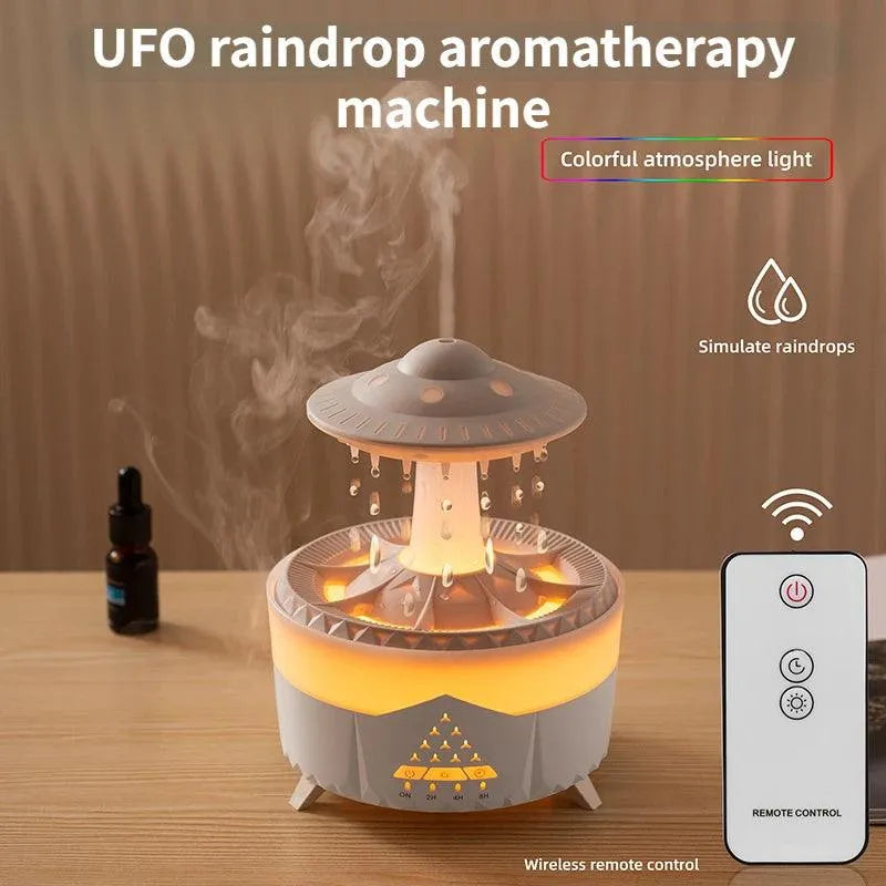 New UFO Raindrop Humidifier Water Drop Air Humidifier USB Aromatherapy Essential Oils Aroma Air Diffuser Household Mist Maker Home Decor - EX-STOCK CANADA