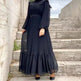 New Women's Net Color High Collar Pullover Fashion Loose Middle East Dresses - EX-STOCK CANADA