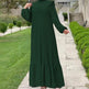 New Women's Net Color High Collar Pullover Fashion Loose Middle East Dresses - EX-STOCK CANADA