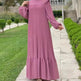 New Women's Net Color High Collar Pullover Fashion Loose Middle East Dresses - EX-STOCK CANADA