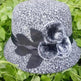 New women's woolen French plain weave flowers basin hat - EX-STOCK CANADA