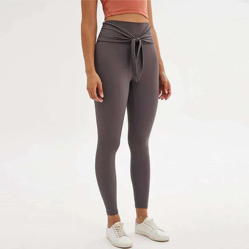 Nine-point legging yoga pants with straps - EX-STOCK CANADA